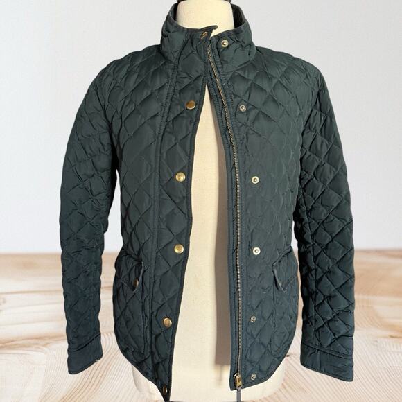 J Crew Lightweight Down Puffer Field Jacket Sz S Womens Navy Downtown Preppy - Picture 5 of 12